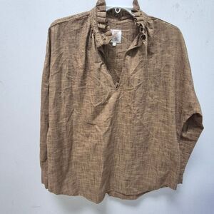 A shirt thing Penelope Blouse Gold shimmer Large